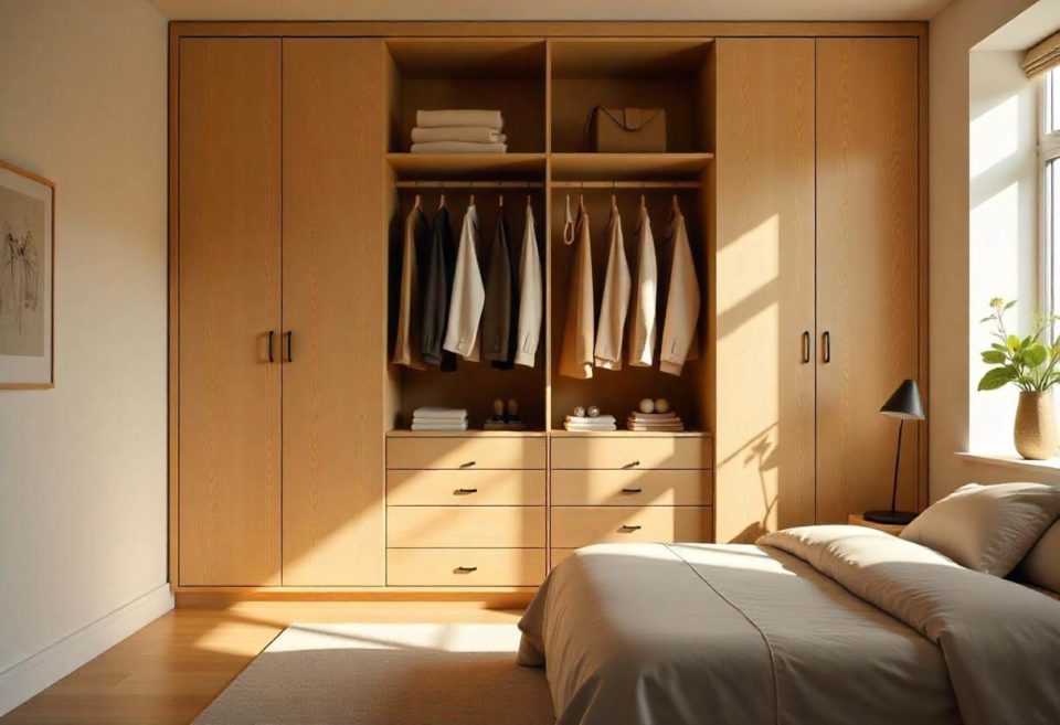Dressing en bois, menuiserie sur mesure